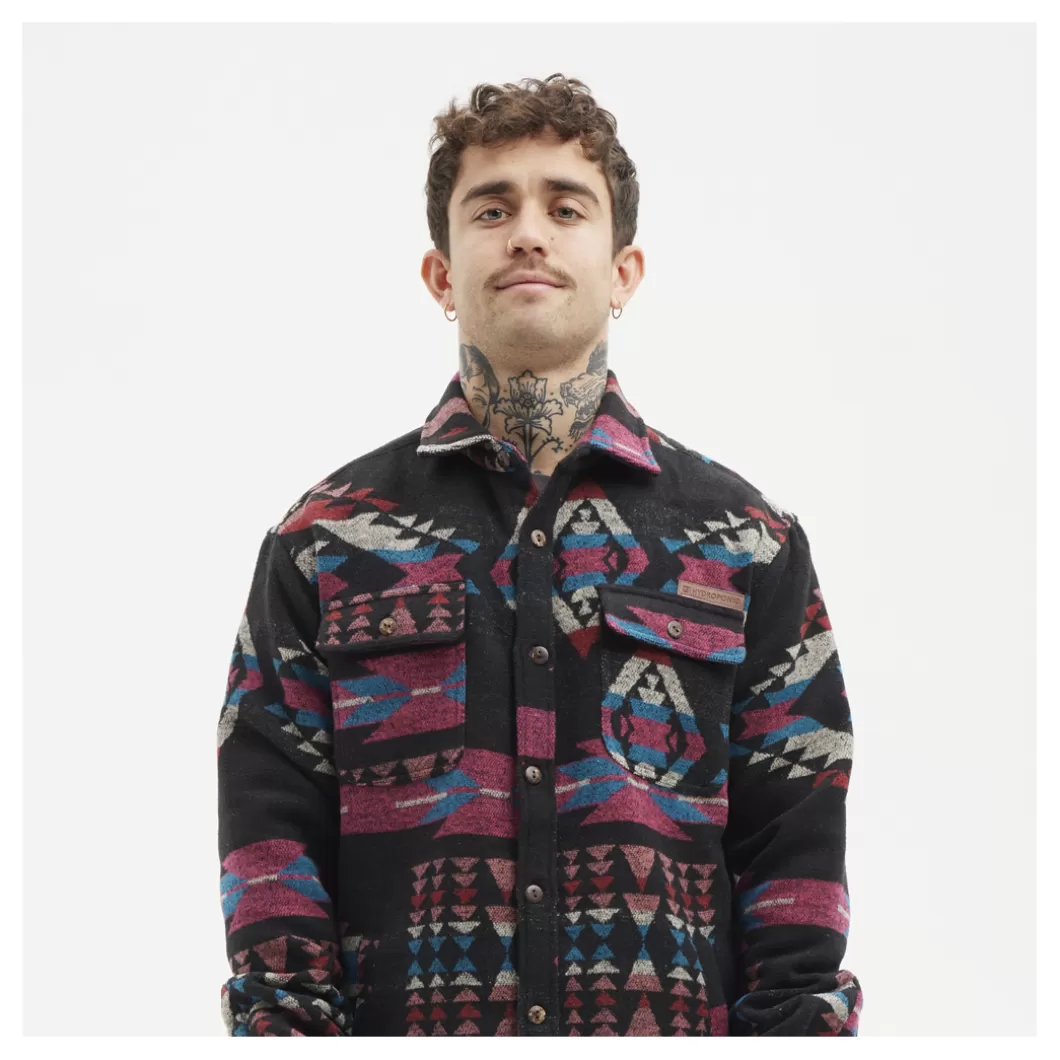 Hydroponic Chaquetas | Camisas>Camisa - Chaqueta AZTEC Black Vivid Aztec