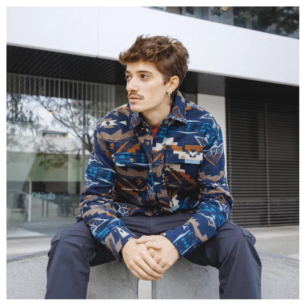 Hydroponic Chaquetas | Camisas>Camisa - Chaqueta GOLETA Navy Aztec
