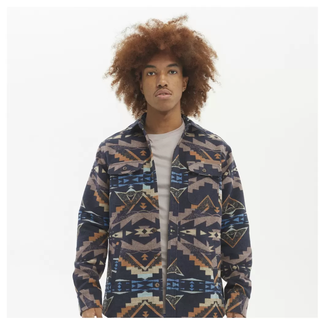 Hydroponic Chaquetas | Camisas>Camisa - Chaqueta GOLETA Navy Aztec