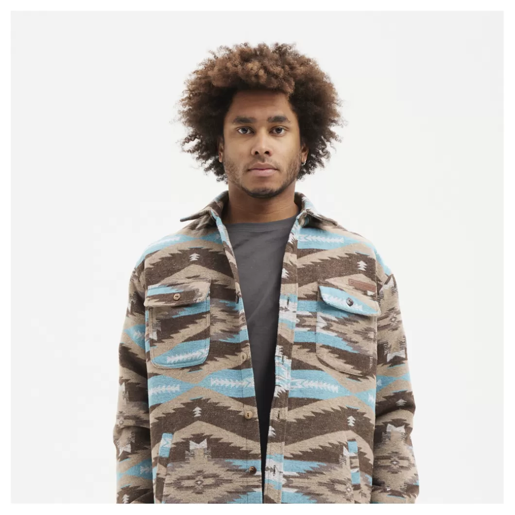 Hydroponic Chaquetas | Camisas>Camisa - Chaqueta TOWER Brown Turquoise Navajo