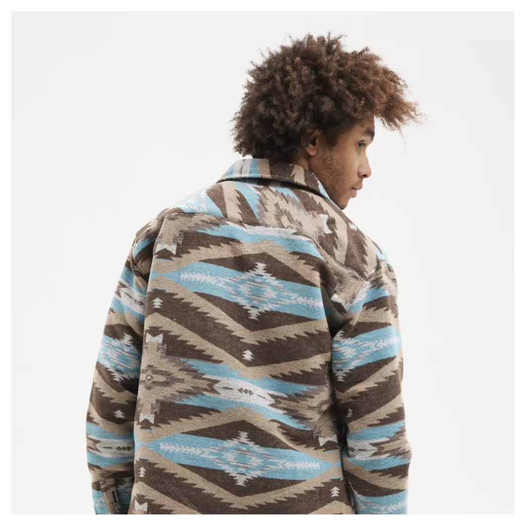 Hydroponic Chaquetas | Camisas>Camisa - Chaqueta TOWER Brown Turquoise Navajo