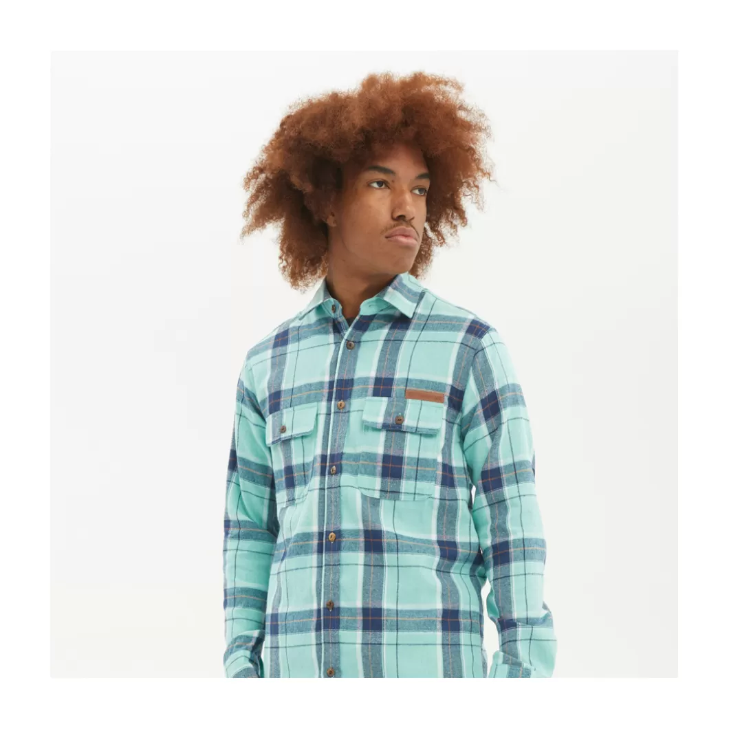 Hydroponic Camisas>Camisa SILMAR Green Turquoise Check