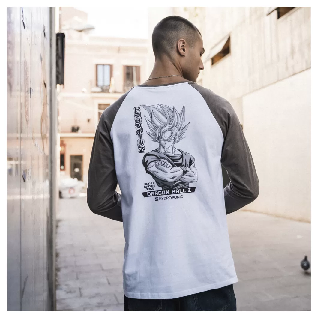 Hydroponic Dragon Ball Z Colabo | Camisetas Manga Larga>Camiseta De Manga Larga DRAGON BALL Z SAIYAN 1 Toasted / White