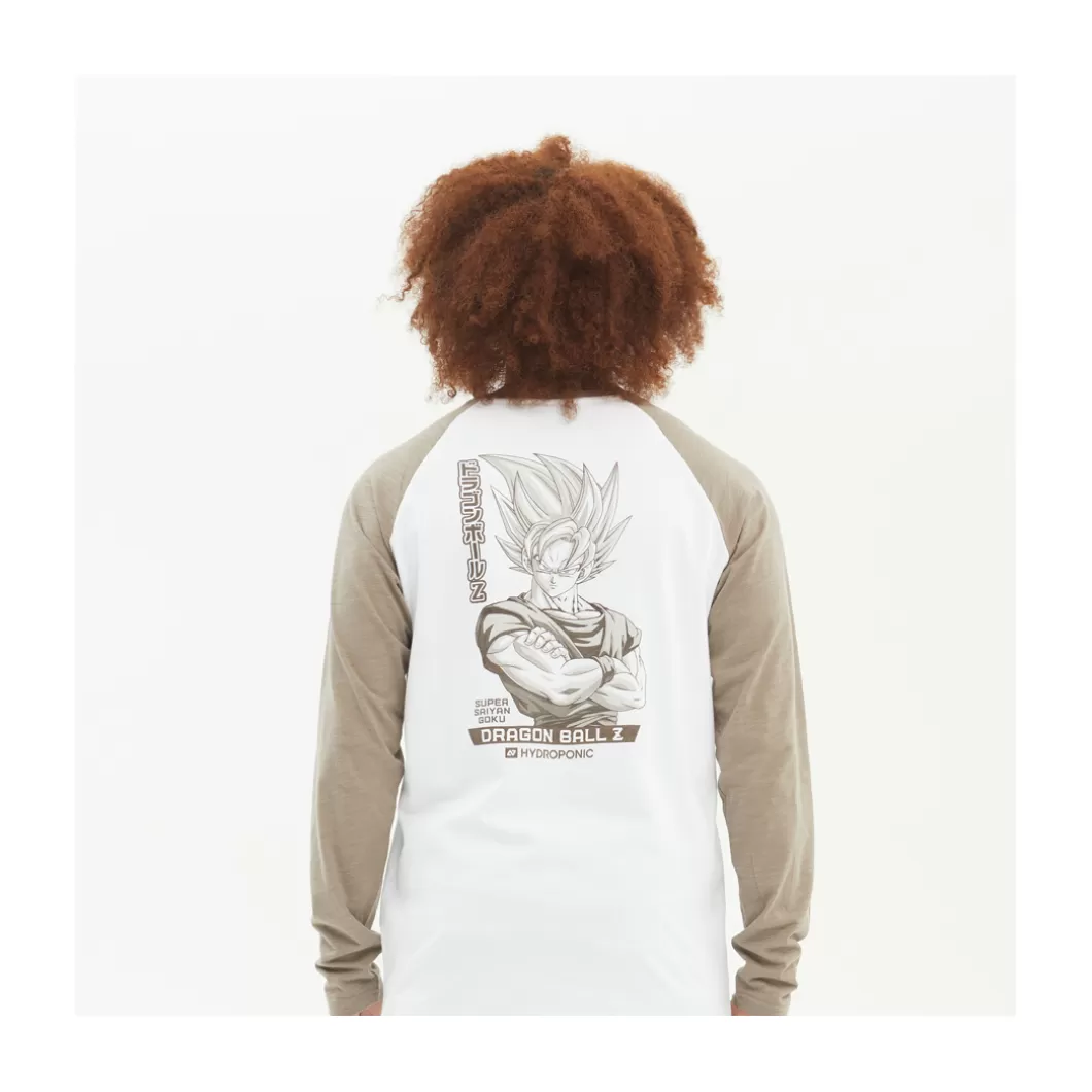 Hydroponic Dragon Ball Z Colabo | Camisetas Manga Larga>Camiseta De Manga Larga DRAGON BALL Z SAIYAN 1 Toasted / White