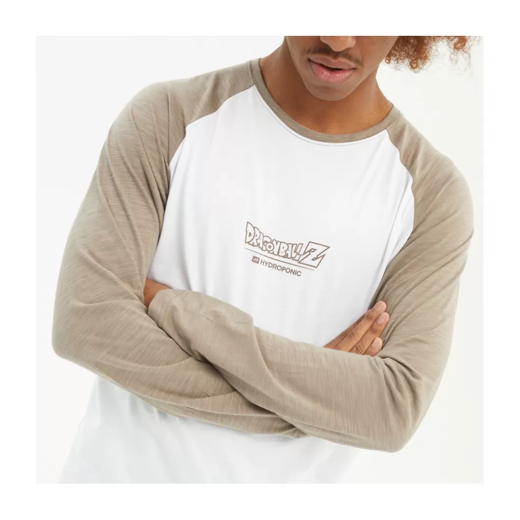 Hydroponic Dragon Ball Z Colabo | Camisetas Manga Larga>Camiseta De Manga Larga DRAGON BALL Z SAIYAN 1 Toasted / White