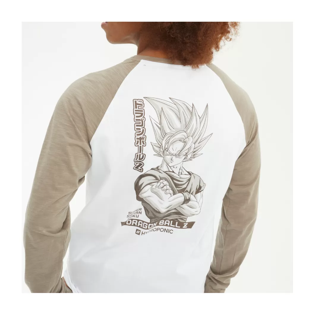 Hydroponic Dragon Ball Z Colabo | Camisetas Manga Larga>Camiseta De Manga Larga DRAGON BALL Z SAIYAN 1 Toasted / White