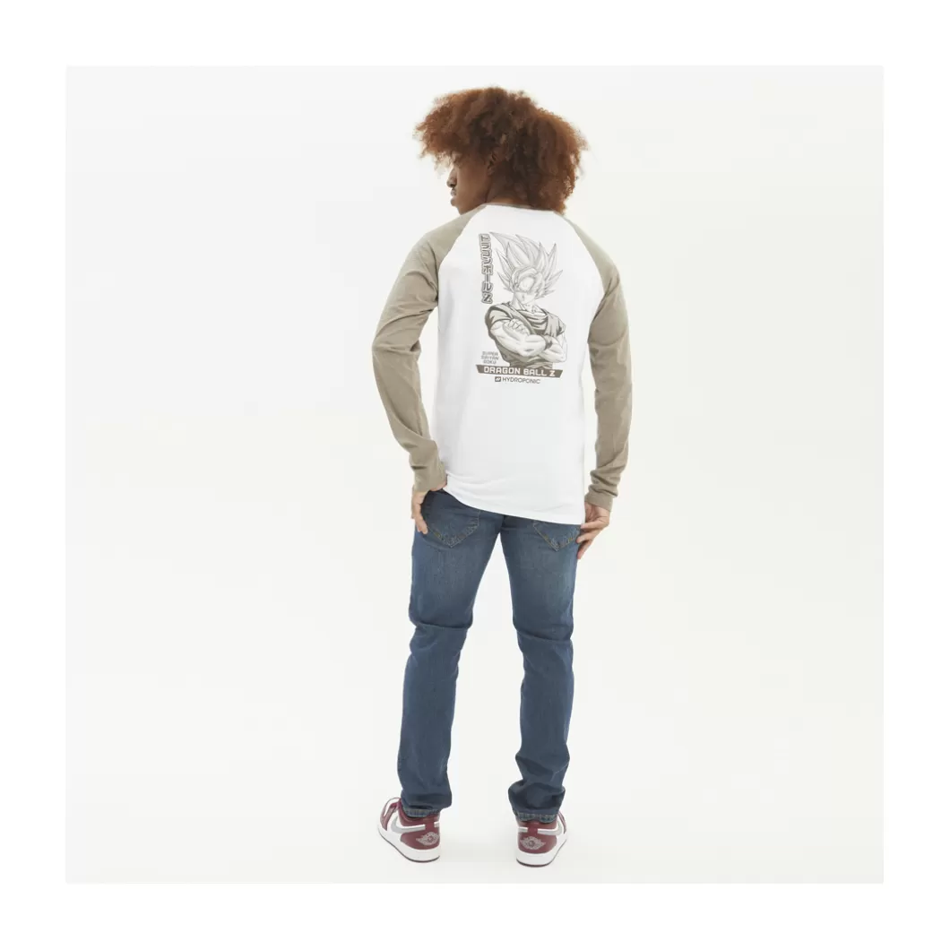 Hydroponic Dragon Ball Z Colabo | Camisetas Manga Larga>Camiseta De Manga Larga DRAGON BALL Z SAIYAN 1 Toasted / White