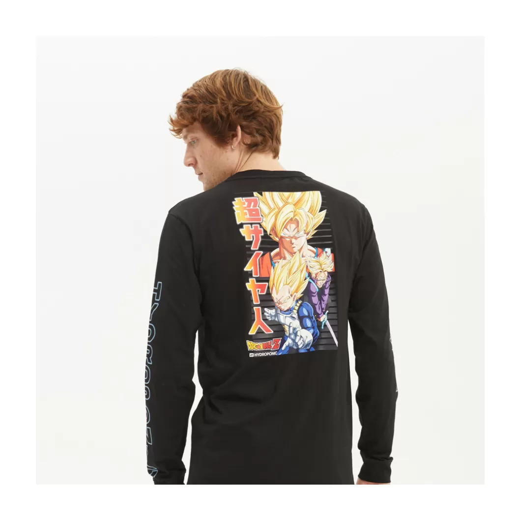 Hydroponic Dragon Ball Z Colabo | Camisetas Manga Larga>Camiseta De Manga Larga DRAGON BALL Z SAIYAN 3 Black