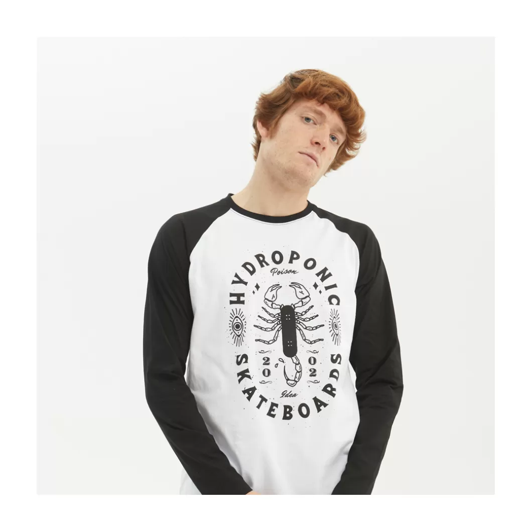 Hydroponic Camisetas Manga Larga>Camiseta De Manga Larga SKORPIO Black / White