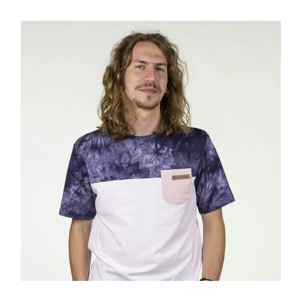 Hydroponic Outlet Ropa | Camisetas>Camiseta LOMAX Carbón Tie Dye / Blanco