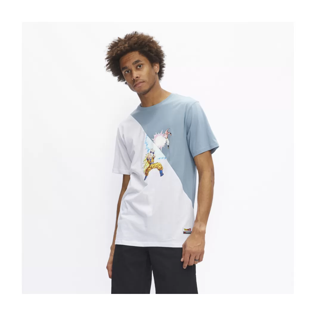 Hydroponic Camisetas Niño | Dragon Ball Z Colabo>Camiseta Niño DRAGON BALL Z KAMEHAMEHA White / Faded Denim