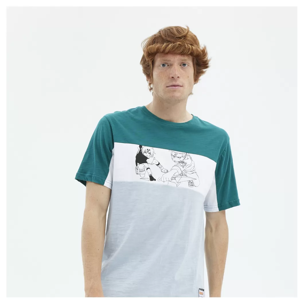 Hydroponic Camisetas Niño | Naruto Colabo>Camiseta Niño NARUTO KUNAI Teal Green / White / Blue