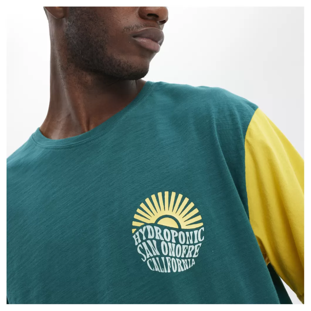 Hydroponic Camisetas>Camiseta ONOFRE Teal Green / Black / Yellow