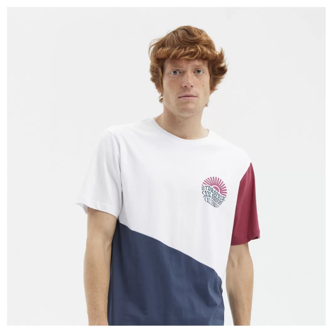 Hydroponic Camisetas>Camiseta ONOFRE White / Blue / Plum