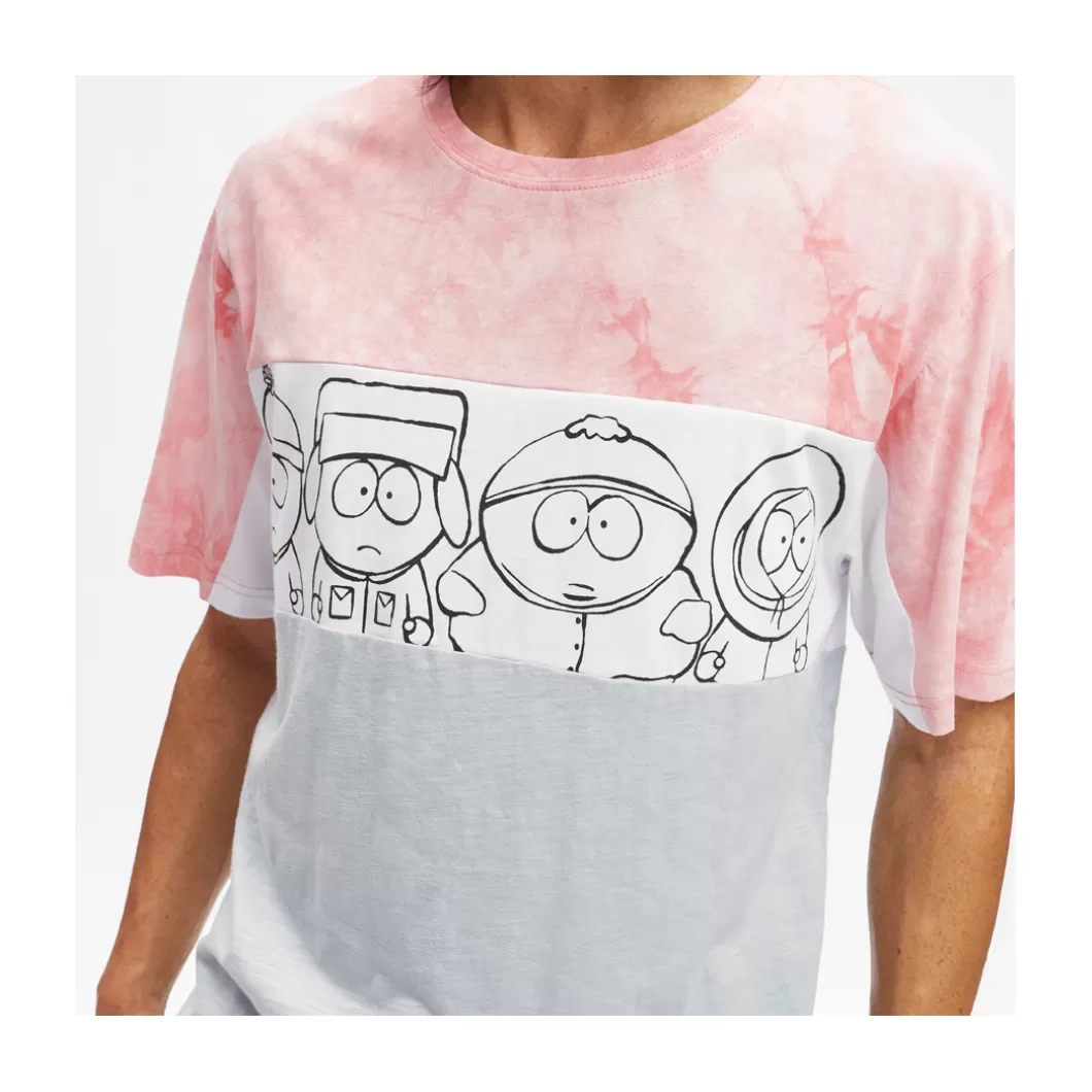 Hydroponic South Park Colabo | Outlet Ropa>Camiseta SOUTH PARK SLOT Tie Dye Pink / White / Blue