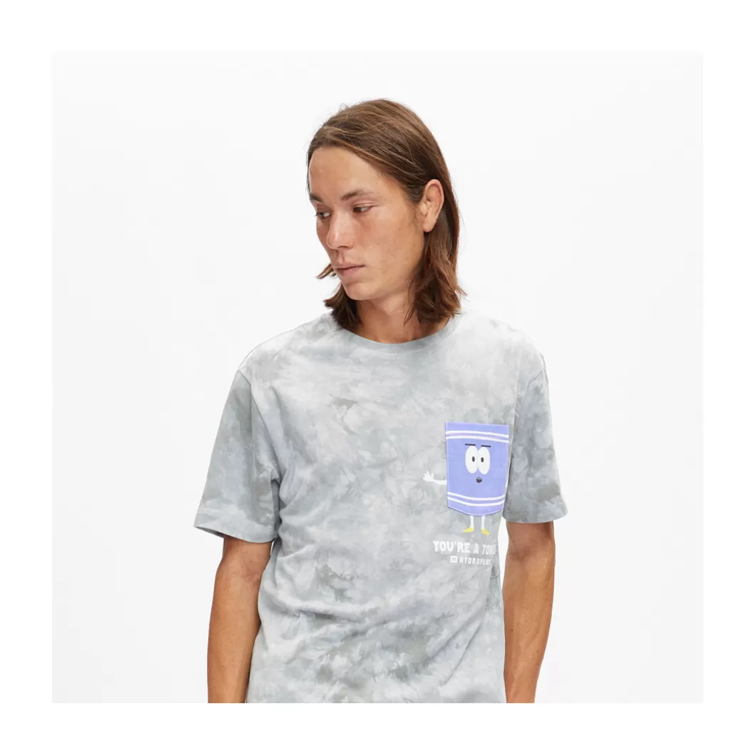 Hydroponic South Park Colabo | Outlet Ropa>Camiseta SOUTH PARK TOWELIE Tie Dye Grey