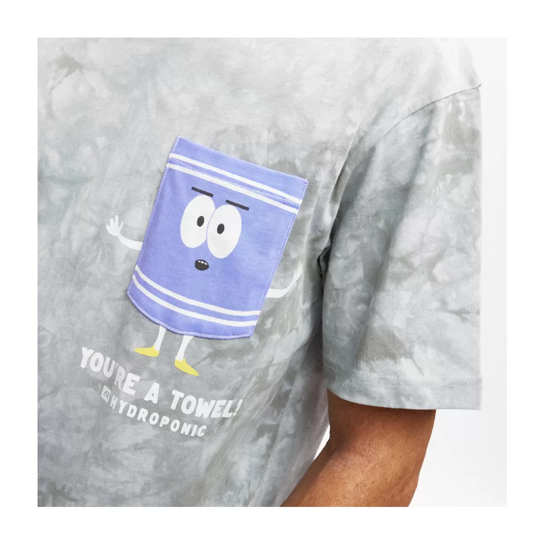 Hydroponic South Park Colabo | Outlet Ropa>Camiseta SOUTH PARK TOWELIE Tie Dye Grey