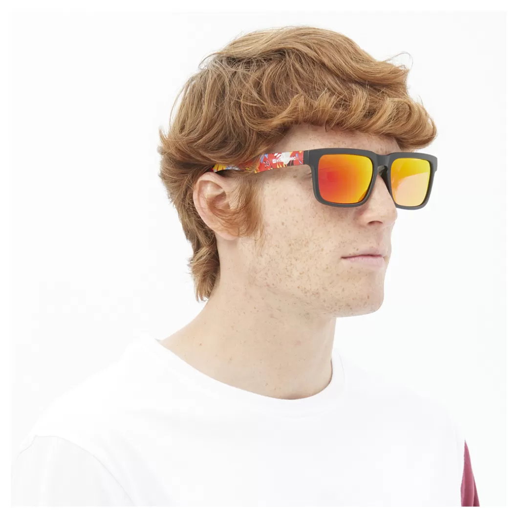 Hydroponic Gafas De Sol>Gafas De Sol EW MERSEY Black / Flower + Orange Mirror