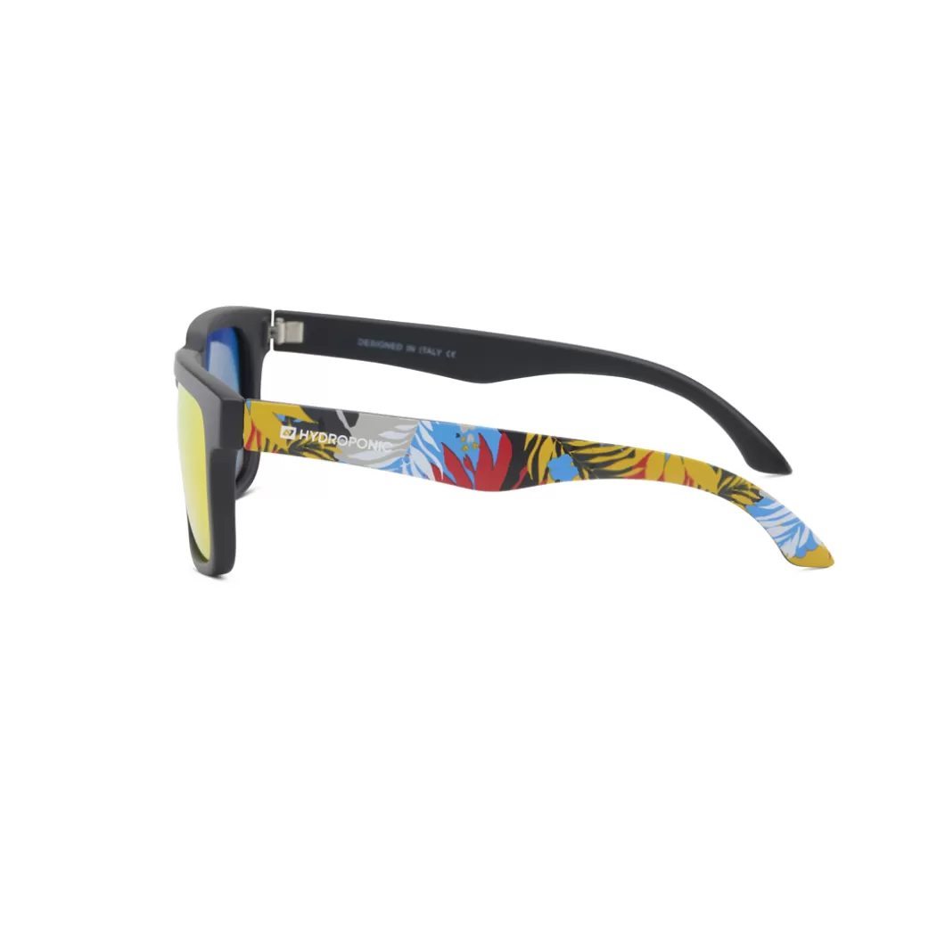 Hydroponic Gafas De Sol>Gafas De Sol EW MERSEY Black / Flower + Orange Mirror