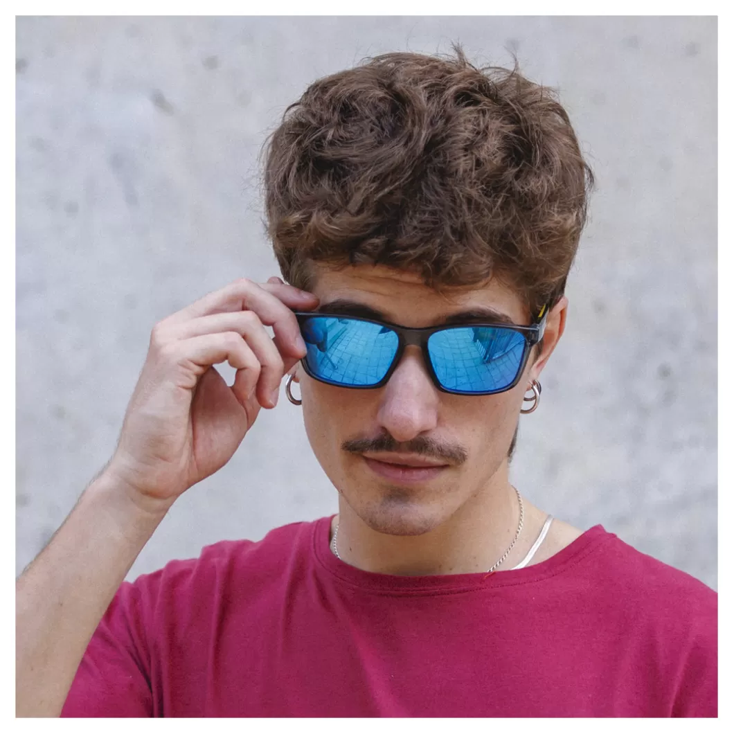 Hydroponic Gafas De Sol>Gafas De Sol EW TULIP Clear Grey + Blue Mirror