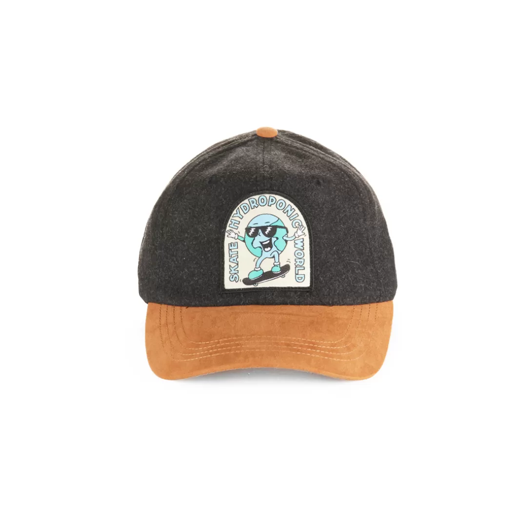 Hydroponic Gorras Y Sombreros>Gorra GLOBE Anthracite Felt / Tan Suede