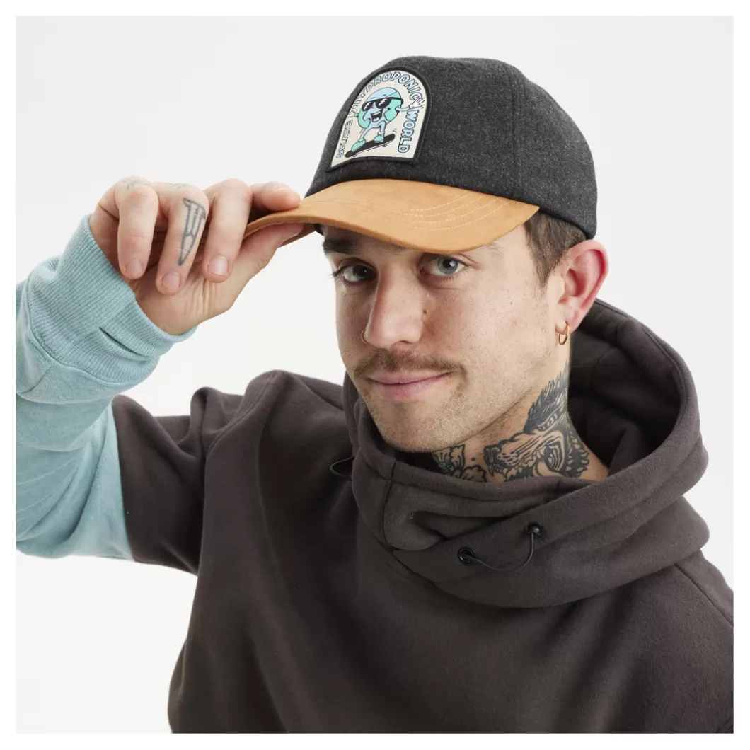 Hydroponic Gorras Y Sombreros>Gorra GLOBE Anthracite Felt / Tan Suede