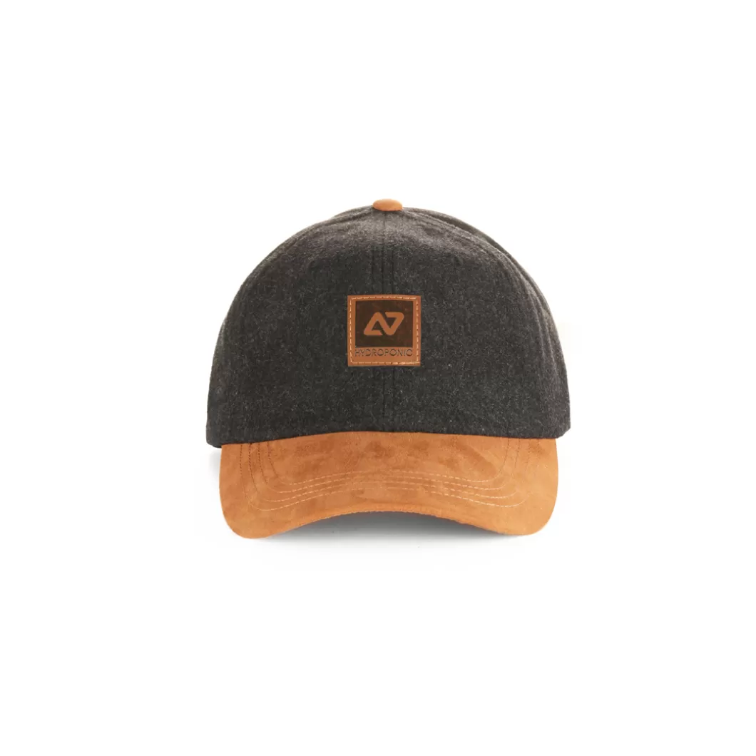 Hydroponic Gorras Y Sombreros>Gorra HY CORP Anthracite Felt / Tan Suede