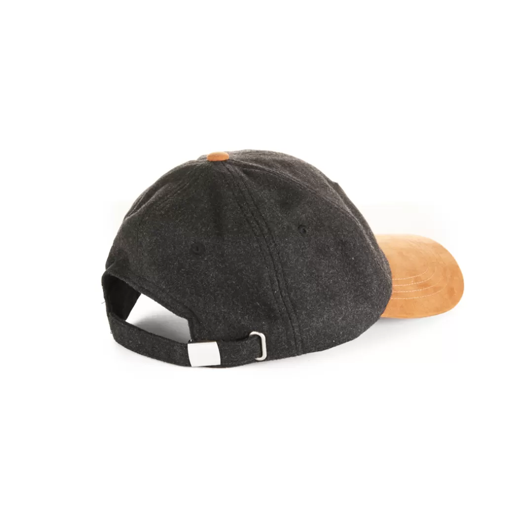 Hydroponic Gorras Y Sombreros>Gorra HY CORP Anthracite Felt / Tan Suede