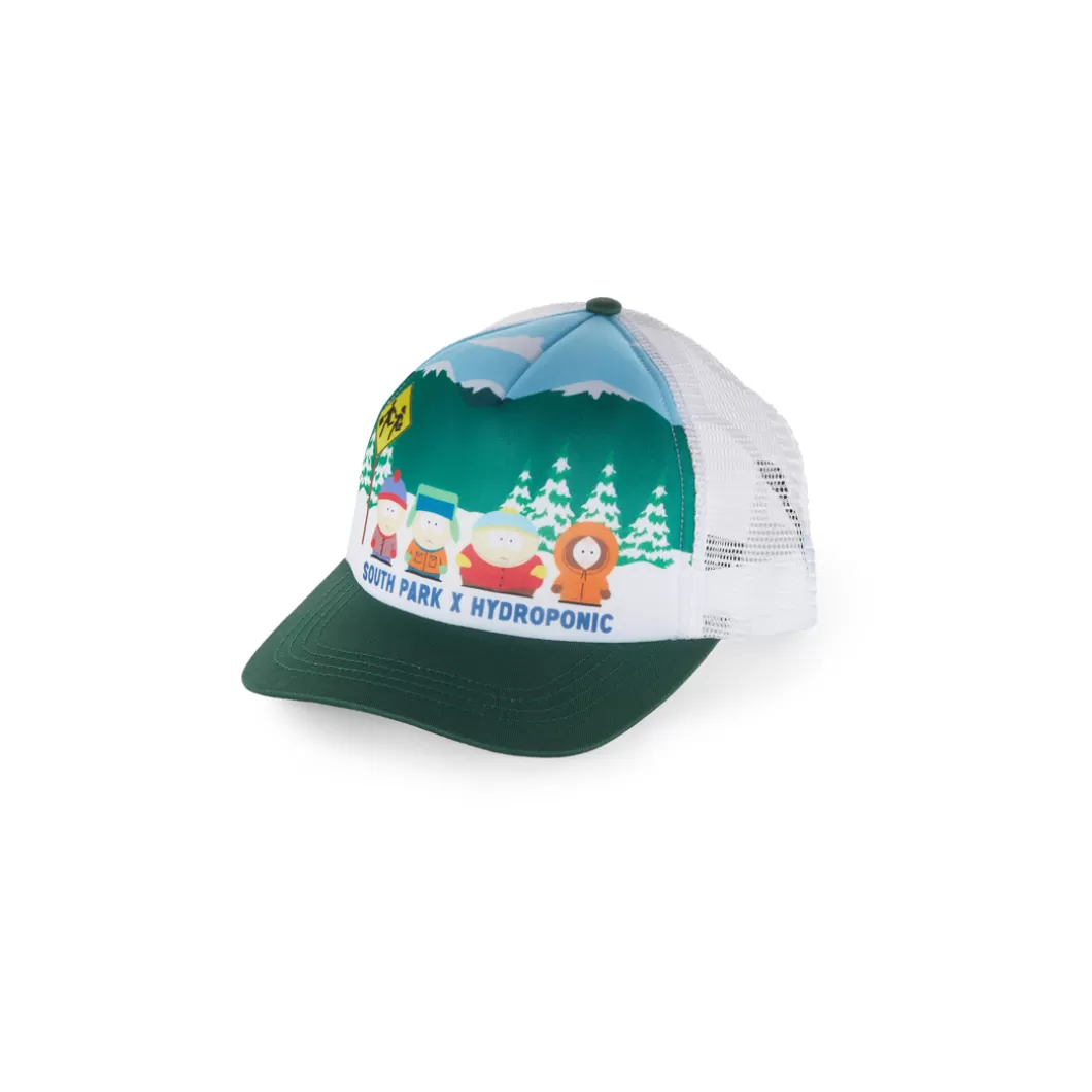 Hydroponic Gorras Y Sombreros | South Park Colabo>Gorra SOUTH PARK BUS STOP Green / White