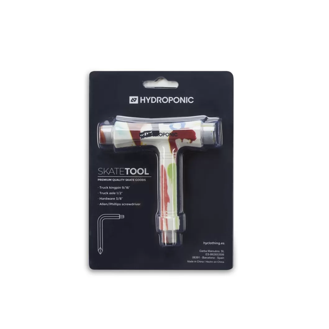 Hydroponic Llaves | Llaves Skate>Llave Skate T-TOOL PRINT Blanco Tie Dye