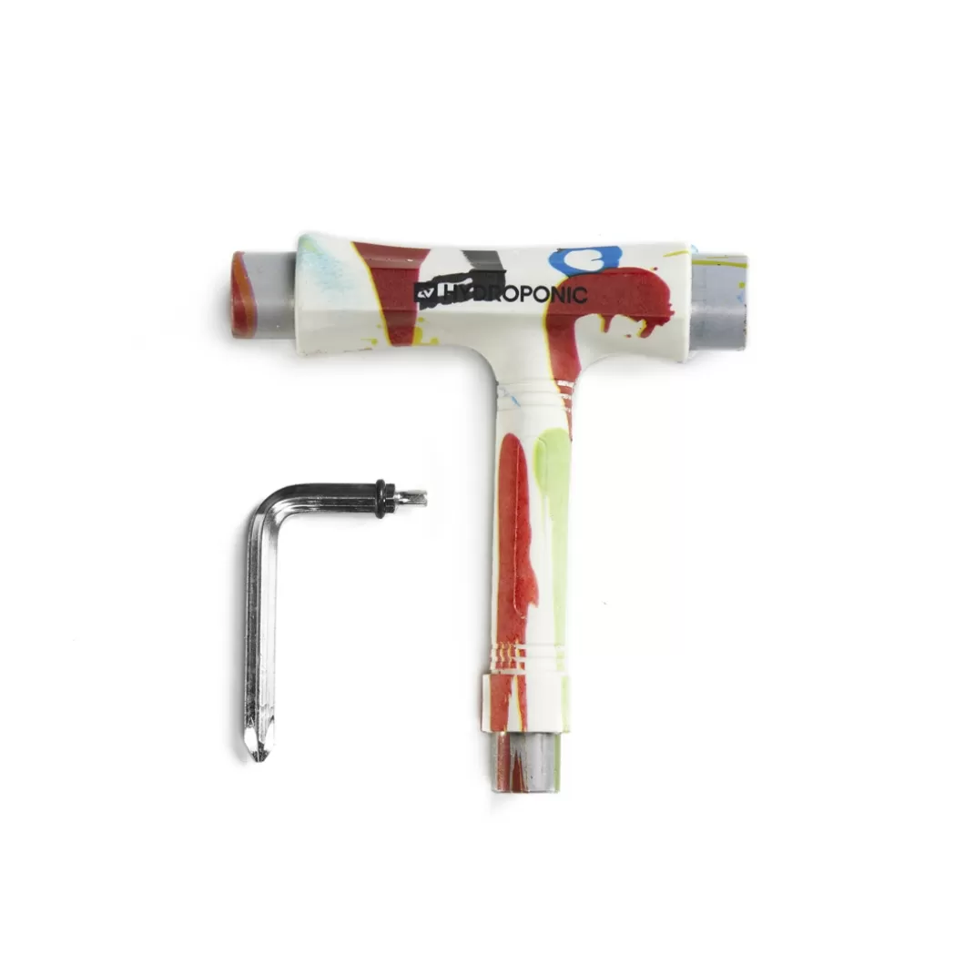Hydroponic Llaves | Llaves Skate>Llave Skate T-TOOL PRINT Blanco Tie Dye