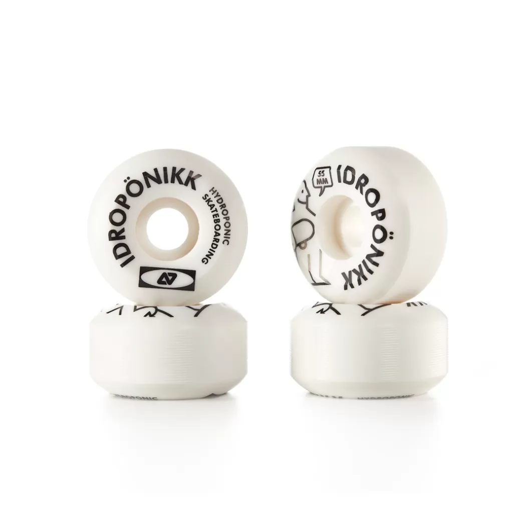 Hydroponic Medida 55 Mm | Medida 54 Mm>Ruedas Skate HYKEA White 53 / 54 / 55