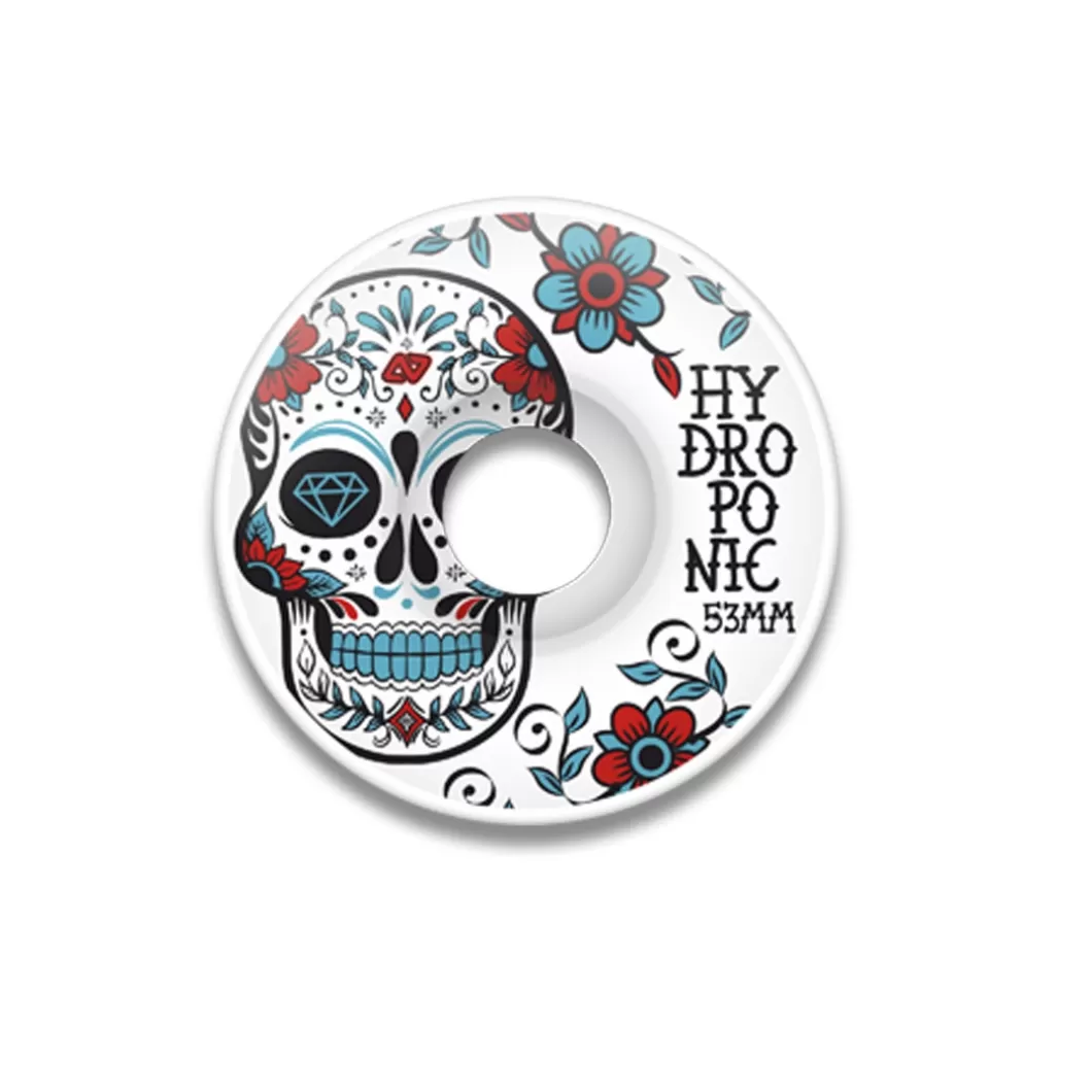 Hydroponic Medida 53 Mm>Ruedas Skate MEXICAN SKULL Turquesa 53 Mm