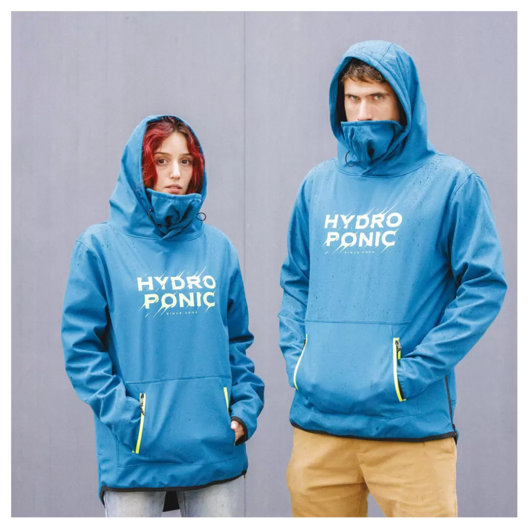 Hydroponic Chaquetas | Polar & Softshell>Softshell Sudadera Con Capucha DH FOLK Blue Coral
