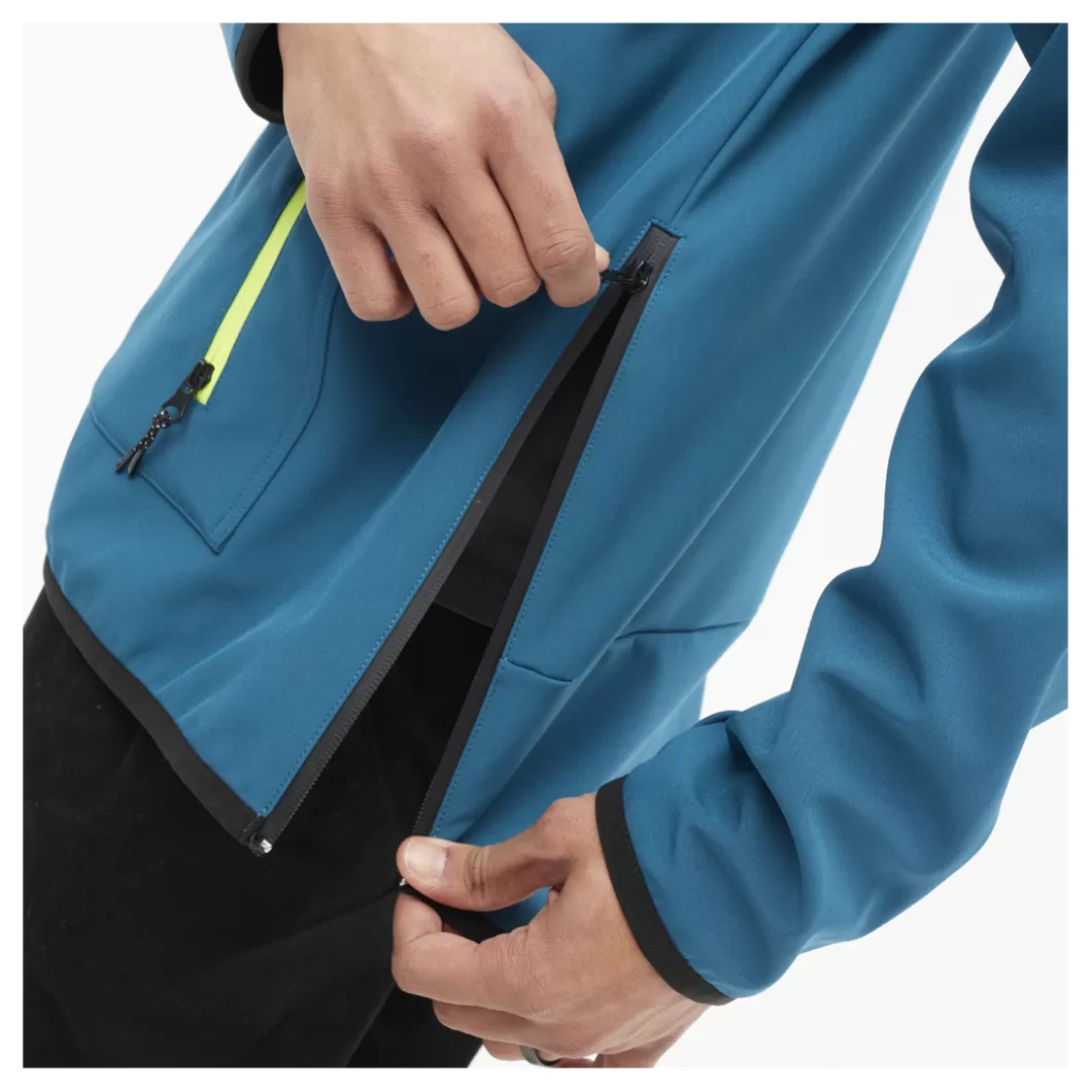 Hydroponic Chaquetas | Polar & Softshell>Softshell Sudadera Con Capucha DH FOLK Blue Coral