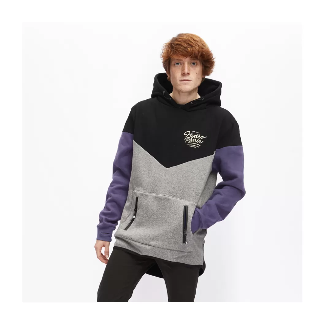 Hydroponic Sudaderas Con Capucha Dh | Sudaderas Con Capucha>Sudadera Con Capucha DH ARCTIC Black/Heather Grey/Violet