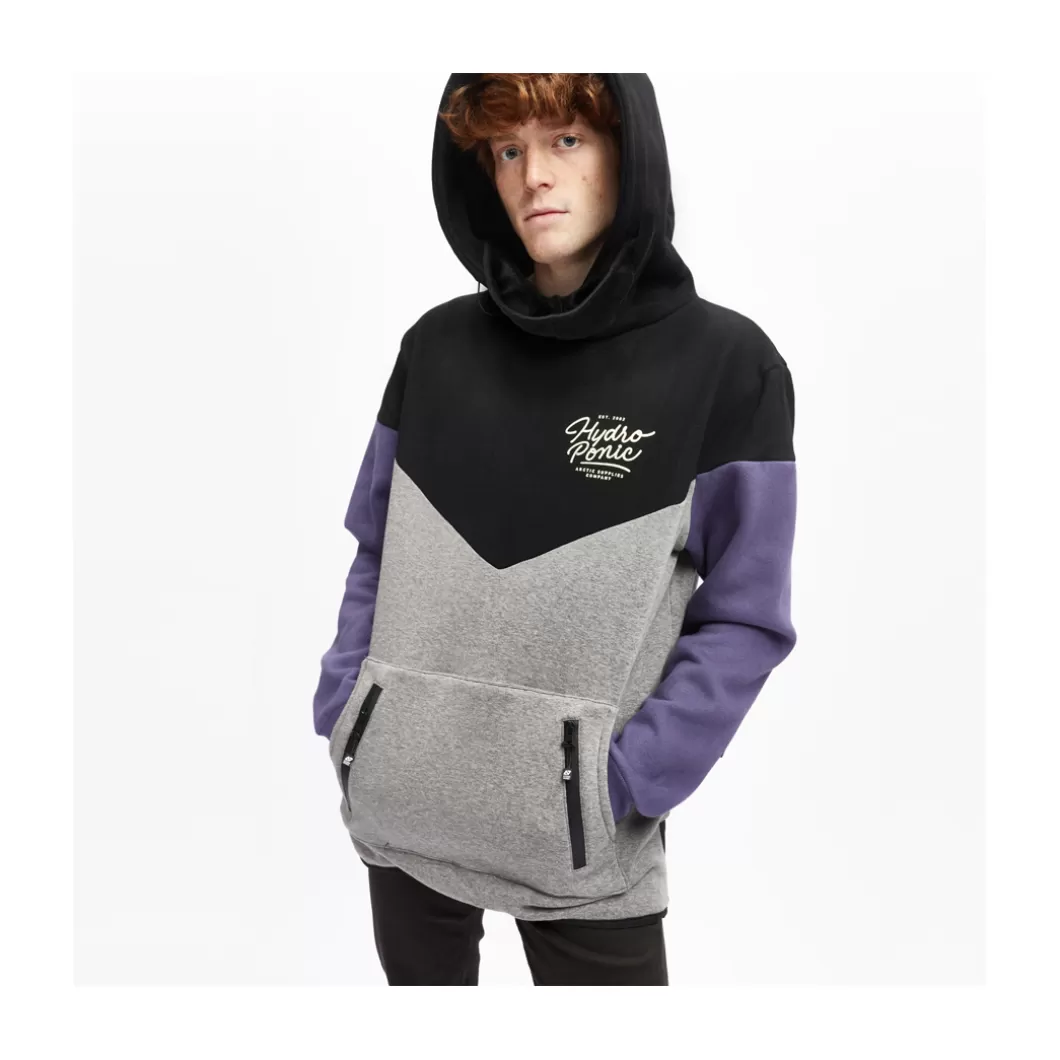 Hydroponic Sudaderas Con Capucha Dh | Sudaderas Con Capucha>Sudadera Con Capucha DH ARCTIC Black/Heather Grey/Violet