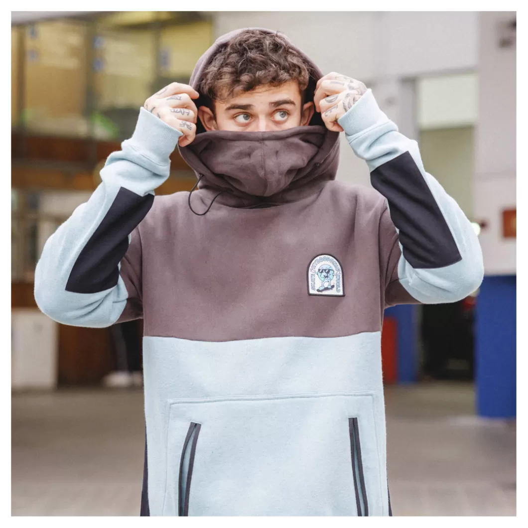 Hydroponic Sudaderas Con Capucha Dh | Sudaderas Con Capucha>Sudadera Con Capucha DH GLOBE Charcoal / Heather Acqua