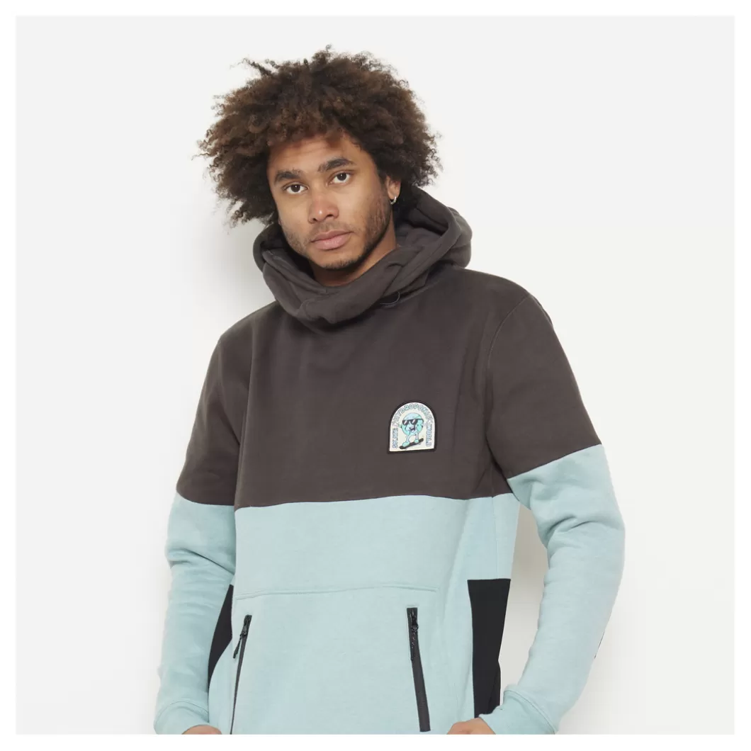 Hydroponic Sudaderas Con Capucha Dh | Sudaderas Con Capucha>Sudadera Con Capucha DH GLOBE Charcoal / Heather Acqua