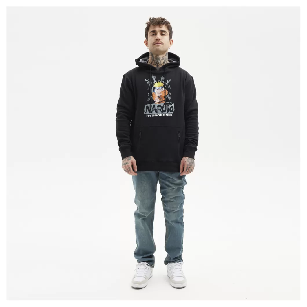 Hydroponic Naruto Colabo | Sudaderas Con Capucha>Sudadera Con Capucha DH NARUTO KUNAI Black