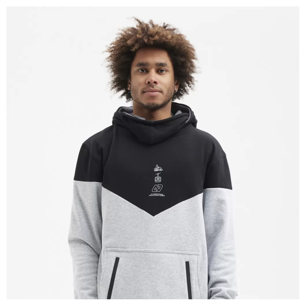 Hydroponic Sudaderas Con Capucha Dh | Sudaderas Con Capucha>Sudadera Con Capucha DH SUPPORT Black / Heather Grey