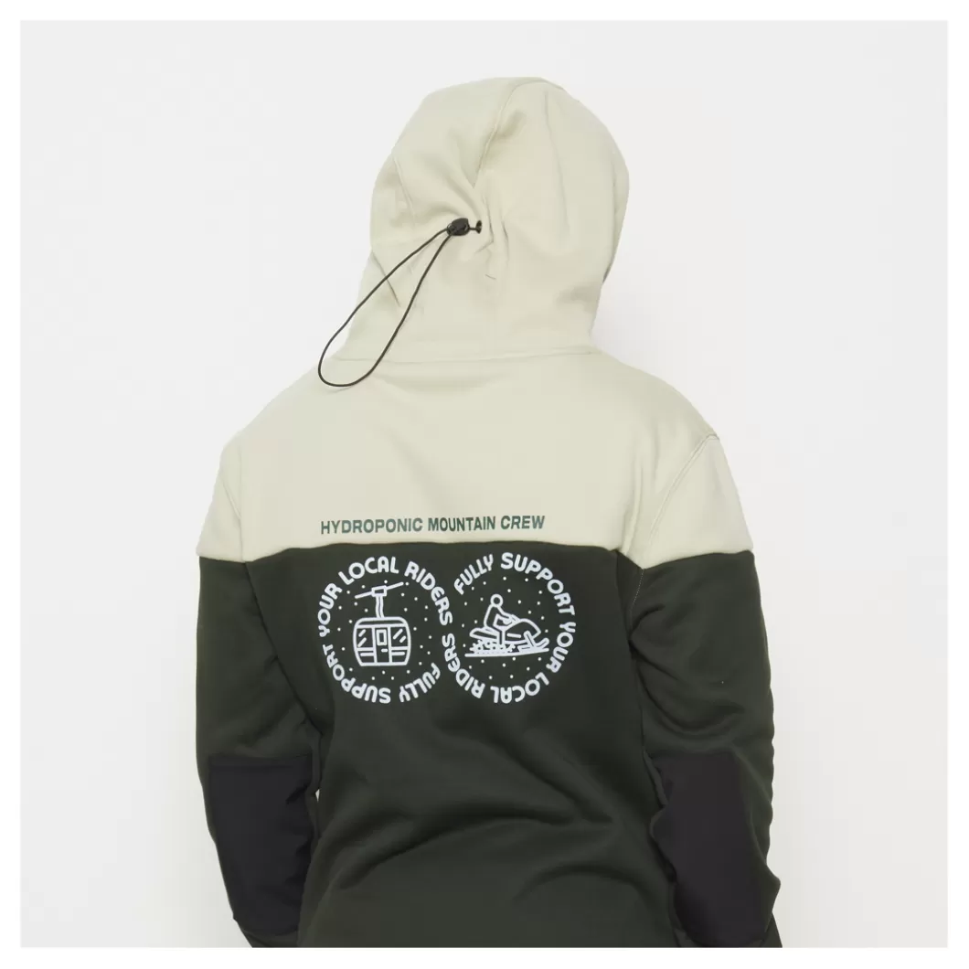 Hydroponic Sudaderas Con Capucha Dh | Sudaderas Con Capucha>Sudadera Con Capucha DH SUPPORT Moss Grey / Dark Green