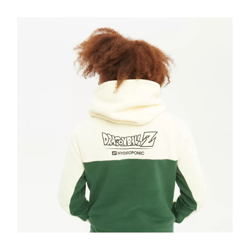 Hydroponic Dragon Ball Z Colabo | Sudaderas Con Capucha>Sudadera Con Capucha DRAGON BALL Z GOKU SAIYAN Off White / Green / Heather Grey
