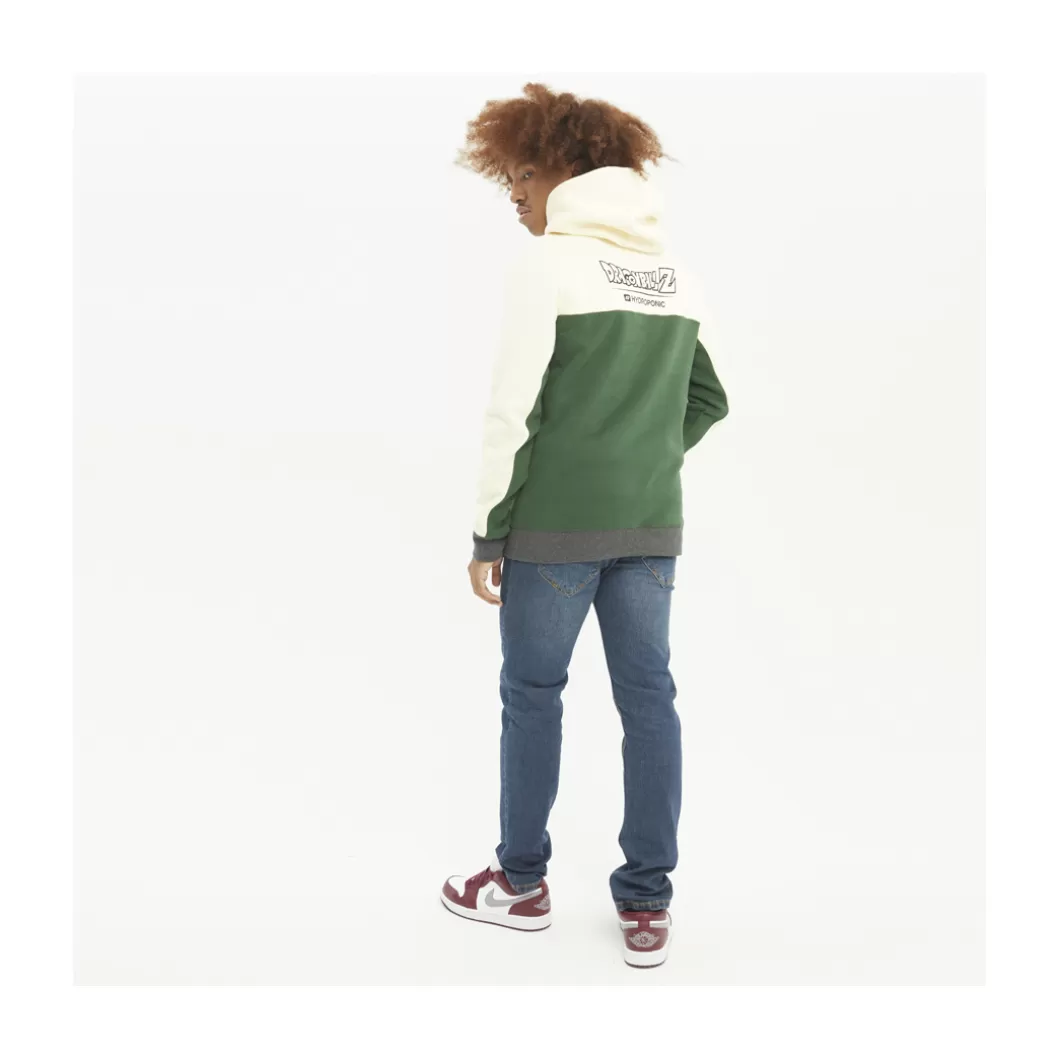 Hydroponic Dragon Ball Z Colabo | Sudaderas Con Capucha>Sudadera Con Capucha DRAGON BALL Z GOKU SAIYAN Off White / Green / Heather Grey