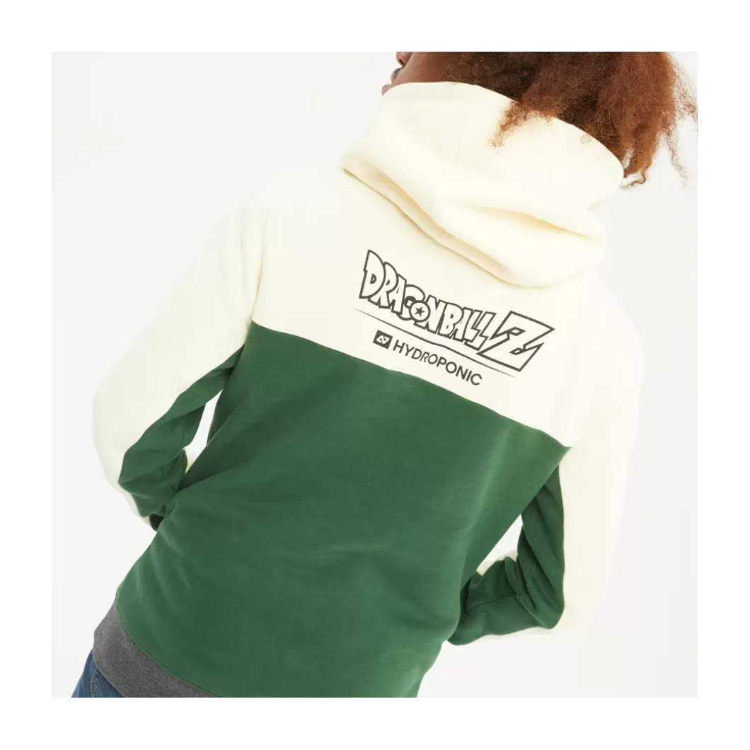 Hydroponic Dragon Ball Z Colabo | Sudaderas Con Capucha>Sudadera Con Capucha DRAGON BALL Z GOKU SAIYAN Off White / Green / Heather Grey