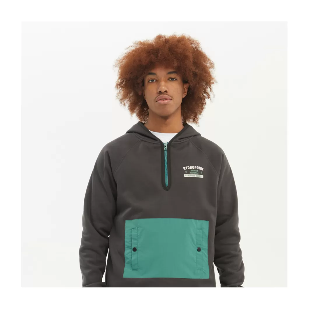 Hydroponic Sudaderas Con Capucha>Sudadera Con Capucha INFINITE Charcoal / Green