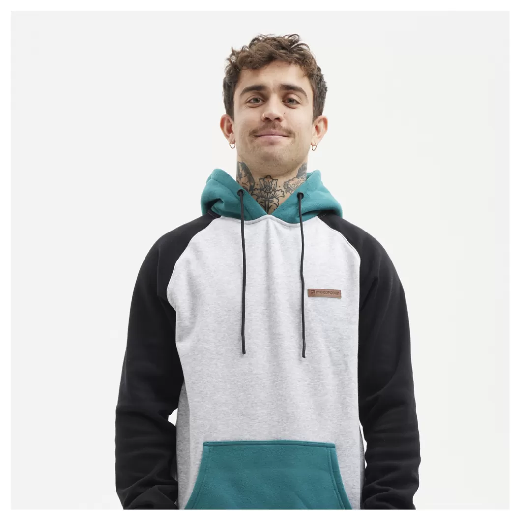 Hydroponic Sudaderas Con Capucha>Sudadera Con Capucha MURPHY Black / Heather Grey / Green