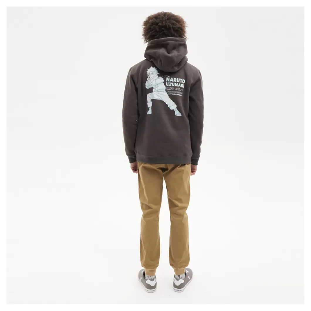 Hydroponic Naruto Colabo | Sudaderas Con Capucha>Sudadera Con Capucha NARUTO UZUMAKI Charcoal