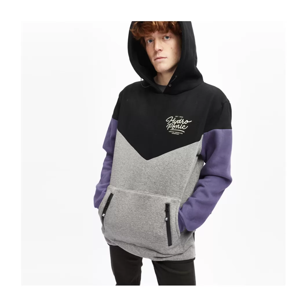 Hydroponic Sudaderas Con Capucha Dh Niño | Sudaderas Con Capucha Niño>Sudadera Con Capucha Niño DH ARCTIC Black/Heather Grey/Violet