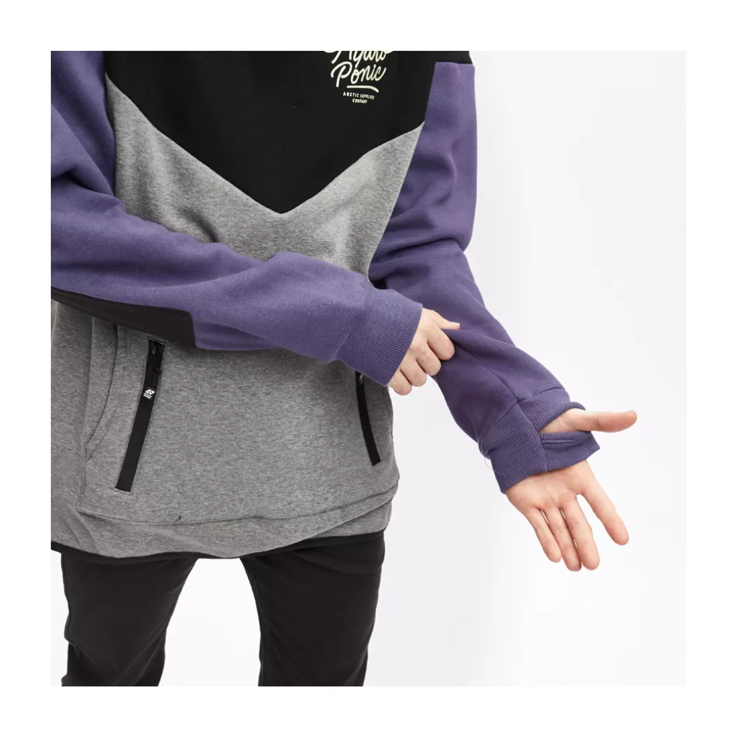 Hydroponic Sudaderas Con Capucha Dh Niño | Sudaderas Con Capucha Niño>Sudadera Con Capucha Niño DH ARCTIC Black/Heather Grey/Violet